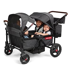 wagon with 4 kids inside