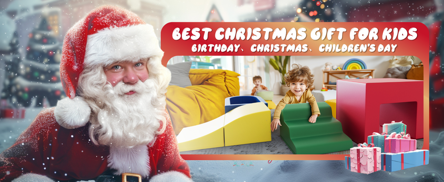 Piece PU Leather Toddler Climbing Toys Indoor,Foam Climbing Blocks for Toddlers 1-3,Soft Play Climbing for Toddlers,Climb and Crawl Foam Playset (PU Waterproof)