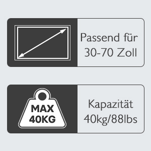 BONTEC TV Stand with Wheels for 30-70 inch Plasma/LCD/LED Screens up to 40 kg,6 Height Adjustments with 3 Tier Tempered Glass Shelves,MAX VESA 600 x 400 mm BONTEC TV Stand with Wheels for 30-70 inch Plasma/LCD/LED Screens up to 40 kg,6 Height Adjustments with 3 Tier Tempered Glass Shelves,MAX VESA 600 x 400 mm