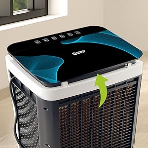 Powerful Swamp Cooler 5300 CFM,7 Gallons Water Tank,Portable Indoor Evaporative Air Cooler,Remote Included,Swing Mode,Modern Design,3 Speeds (LBW-6500RC)