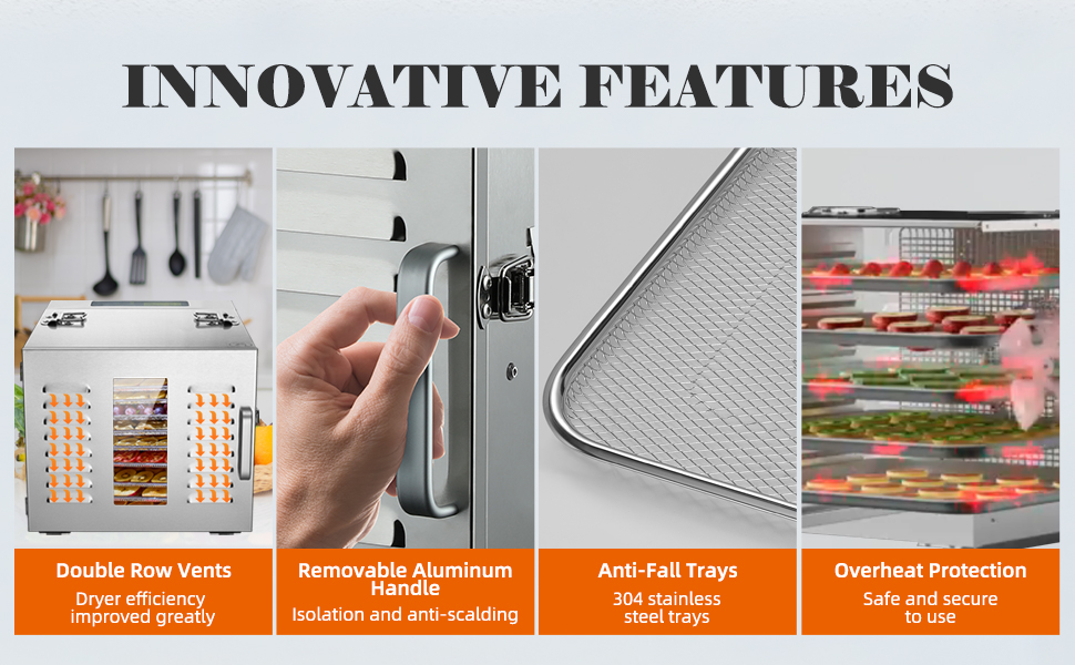 Septree Commercial Large 10 Trays Food Dehydrator