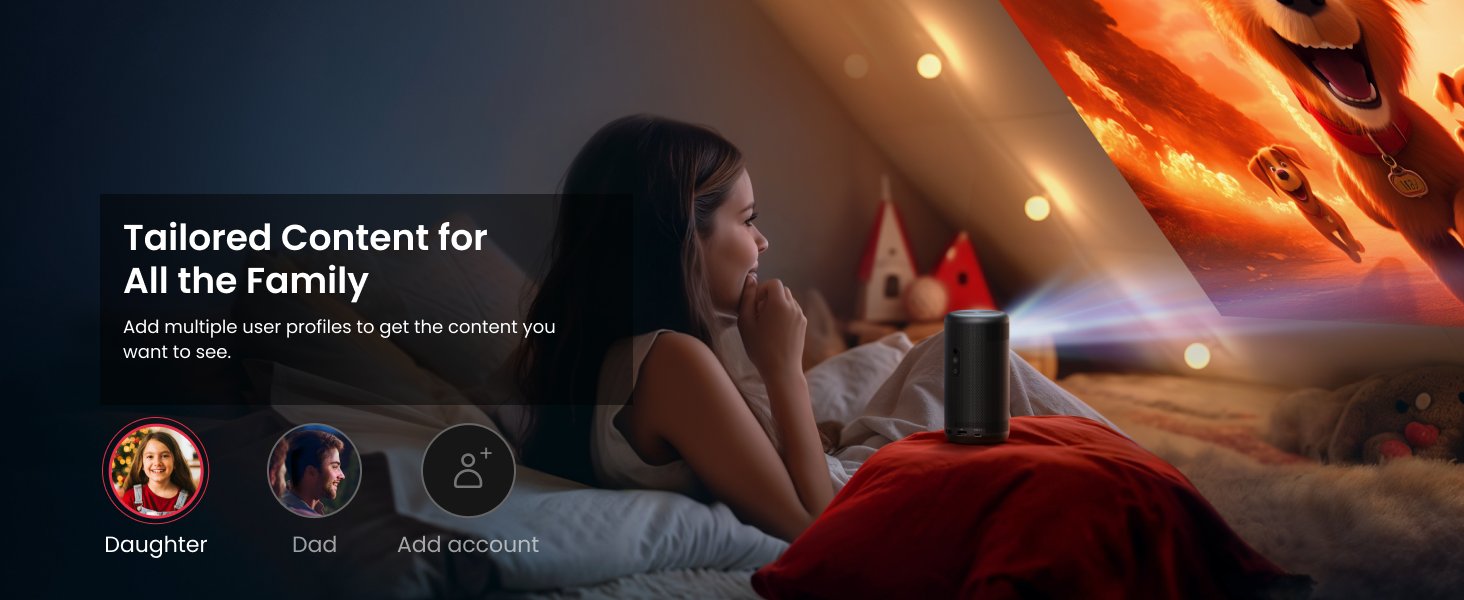 NEBULA Capsule 3 1080p Mini Projector,Smart 200 ANSI-Lumen Portable Projector with Official Google TV,Built-In Netflix,Dolby Digital,120-Inch Picture,Built-In Battery with 2.5 Hours of Playtime