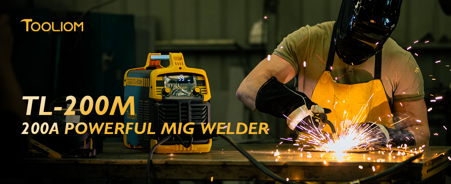 TOOLIOM 200M 3 in 1 Flux MIG Welder 110 / 220V Dual Voltage TOOLIOM 200M 3 in 1 Flux MIG Welder 110 / 220V Dual Voltage