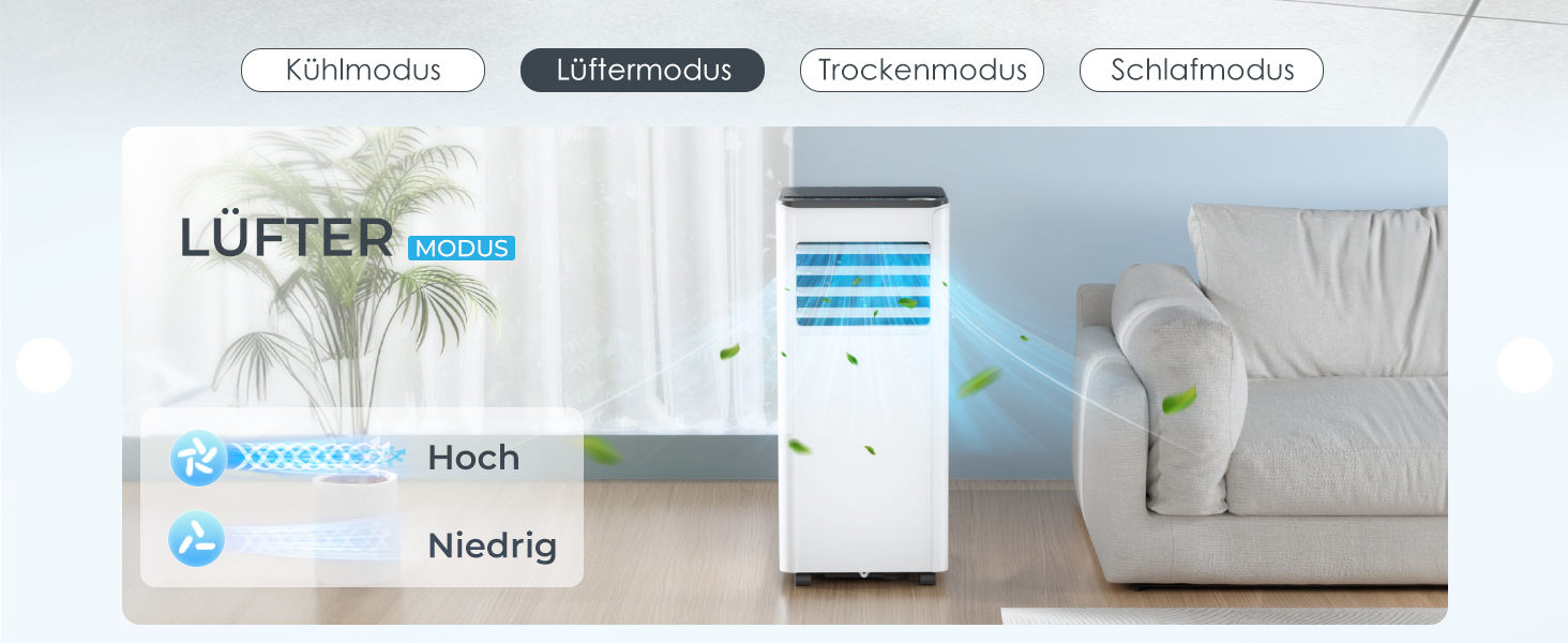 Mobile Air Conditioner with Exhaust Hose 7000 BTU 4-in-1 Mobile Air Conditioner Quiet Operation Digital Display + Remote Control Window Installation Set 24 Hour Timer for Rooms up to 20 m2