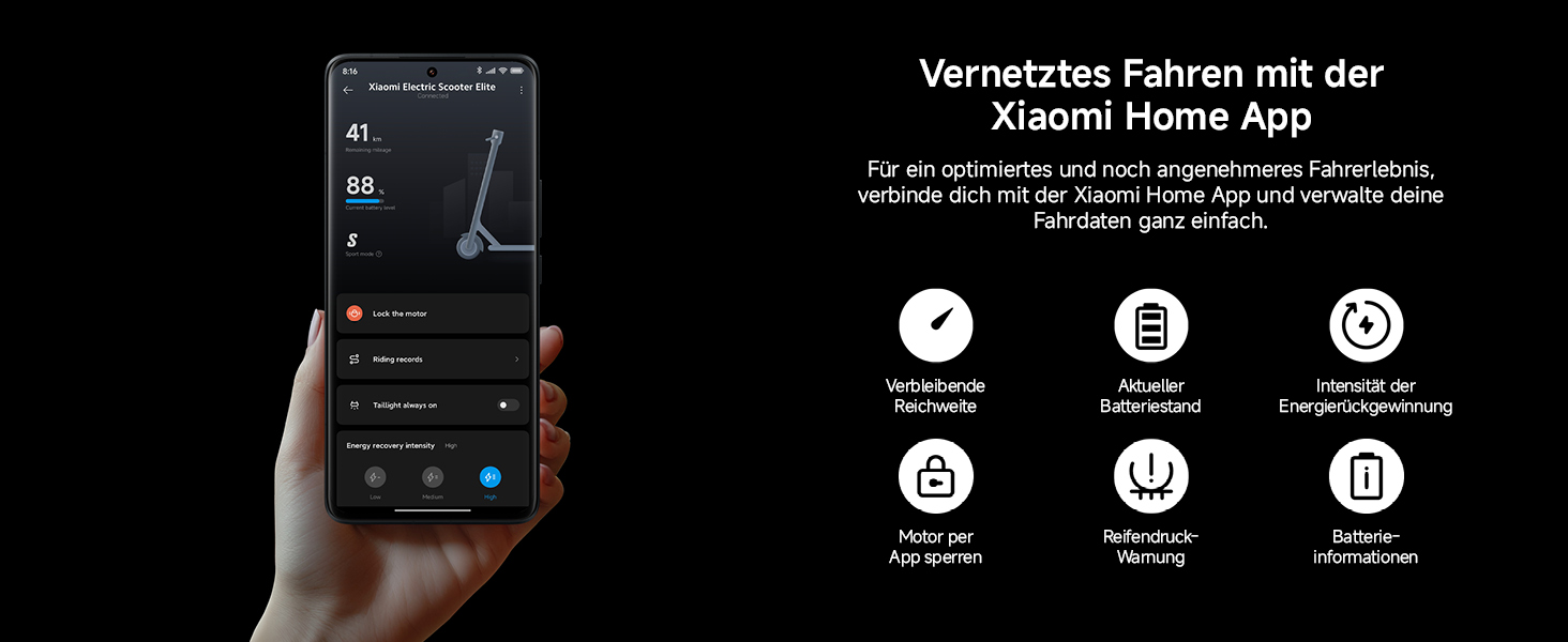 Xiaomi E-Scooter with German Road Legal (Max 20 km/h,Up to 70 km Range & 25 Percent Incline,Pneumatic Tyres,Dual Brakes,Display,Aluminium Body,App)