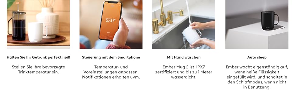 Ember Temperature Control Smart Travel Mug 2+ with Apple Find My Feature - 355 ml App-Controlled,Rechargeable Insulated Coffee Flask with Leakproof Lid - Fits Most Cup Holders - 3-hr Battery Life