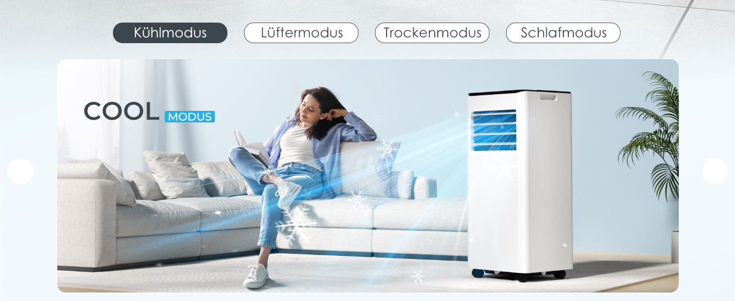 Mobile Air Conditioner with Exhaust Hose 7000 BTU 4-in-1 Mobile Air Conditioner Quiet Operation Digital Display + Remote Control Window Installation Set 24 Hour Timer for Rooms up to 20 m2