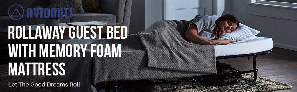 BEST Heavy Duty 640LBS Rollaway Folding Bed With Memory Foam Mattress sgtnighsdesigns BEST Heavy Duty 640LBS Rollaway Folding Bed With Memory Foam Mattress sgtnighsdesigns