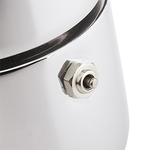 Bialetti New Venus Italian Coffee Maker (Induction),Stainless Steel,Silver