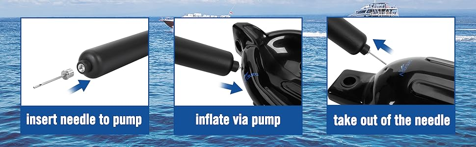 Affordura Boat Fender 4 Pack Boat Bumpers Fenders with 4 Ropes,Boat Bumpers for Pontoon