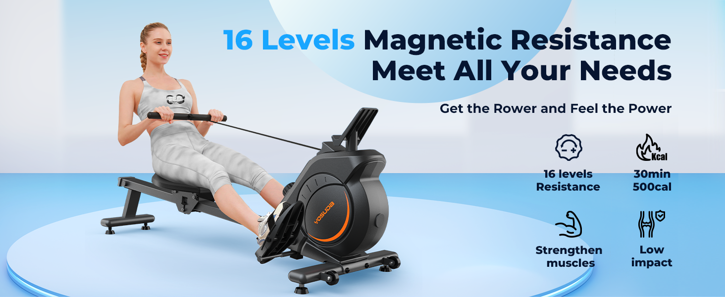 YOSUDA Magnetic Rowing Machine 350 LB Weight Capacity