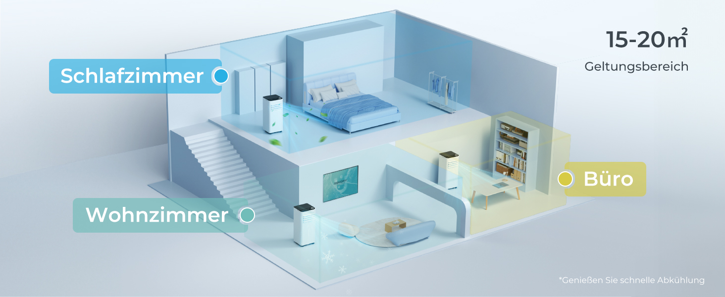 Mobile Air Conditioner with Exhaust Hose 7000 BTU 4-in-1 Mobile Air Conditioner Quiet Operation Digital Display + Remote Control Window Installation Set 24 Hour Timer for Rooms up to 20 m2