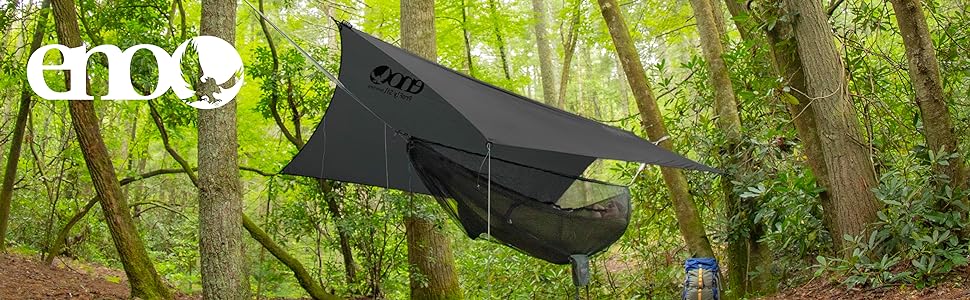 Hammock System - Includes Sub6 Hammock,Helios Suspension System,Guardian SL Bug Net,and Rain Tarp - Set of Lightweight Hammock Essentials for Camping,or Hiking - Grey/Lichen