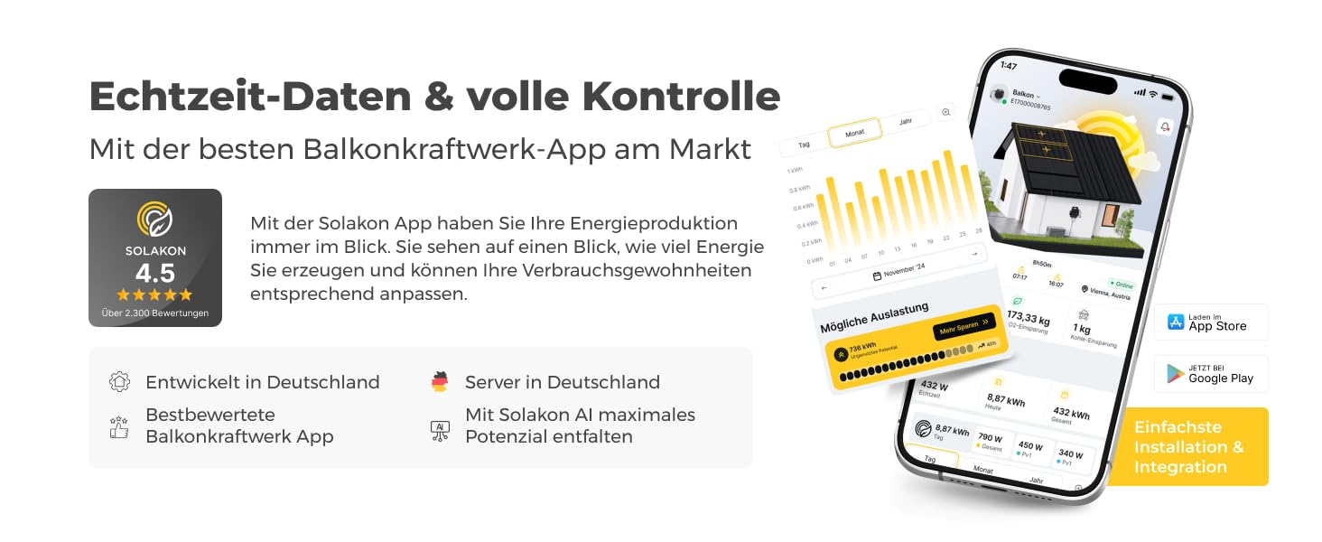 balkonkraftwerk 800w komplett steckdose photovoltaik komplettanlage wechselrichter 800w