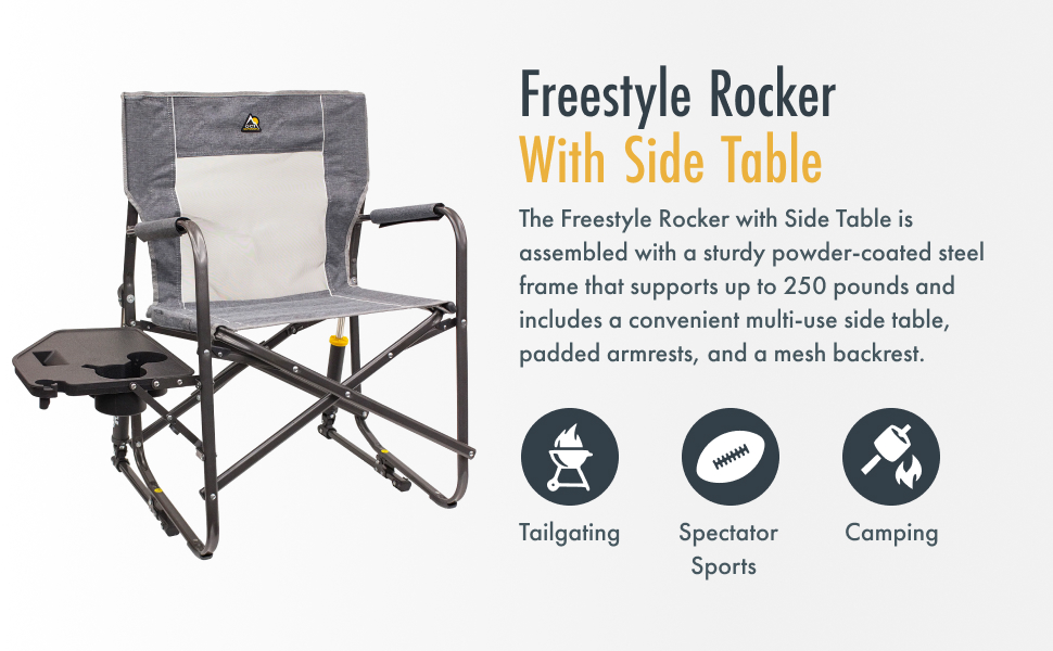 GCI Outdoor Freestyle Rocker XL Portable Folding Rocking Chair