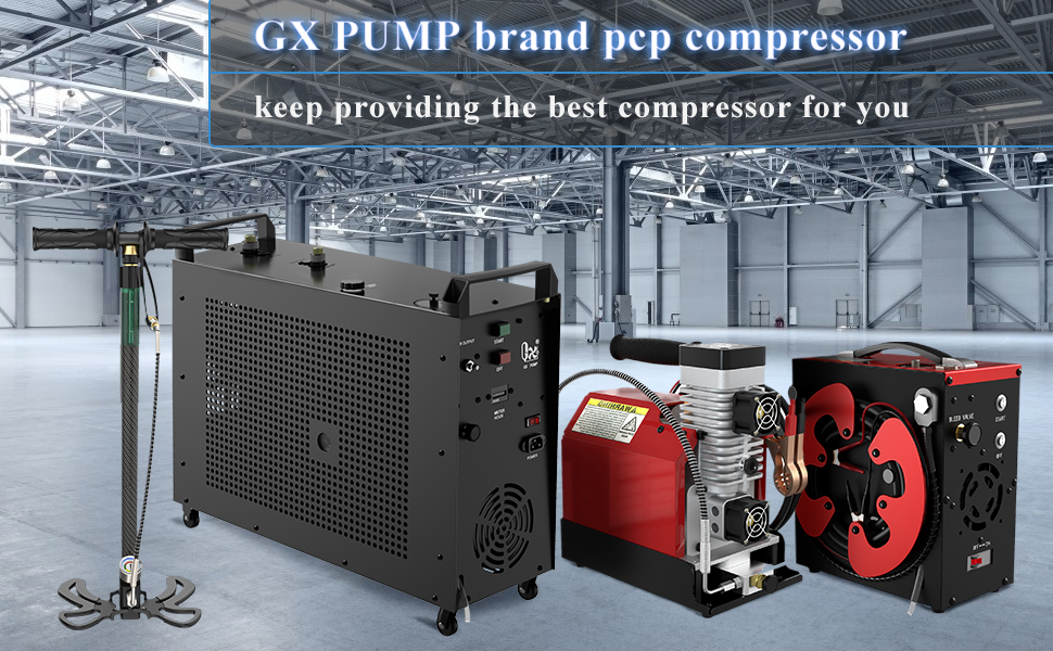CS2 Portable PCP Air Compressor,4500Psi/30Mpa,Oil-Free,Powered by Car 12V DC or Home 110V AC with Adapter (Included),Paintball Tank Compressor with Extra Moisture-Oil Separator