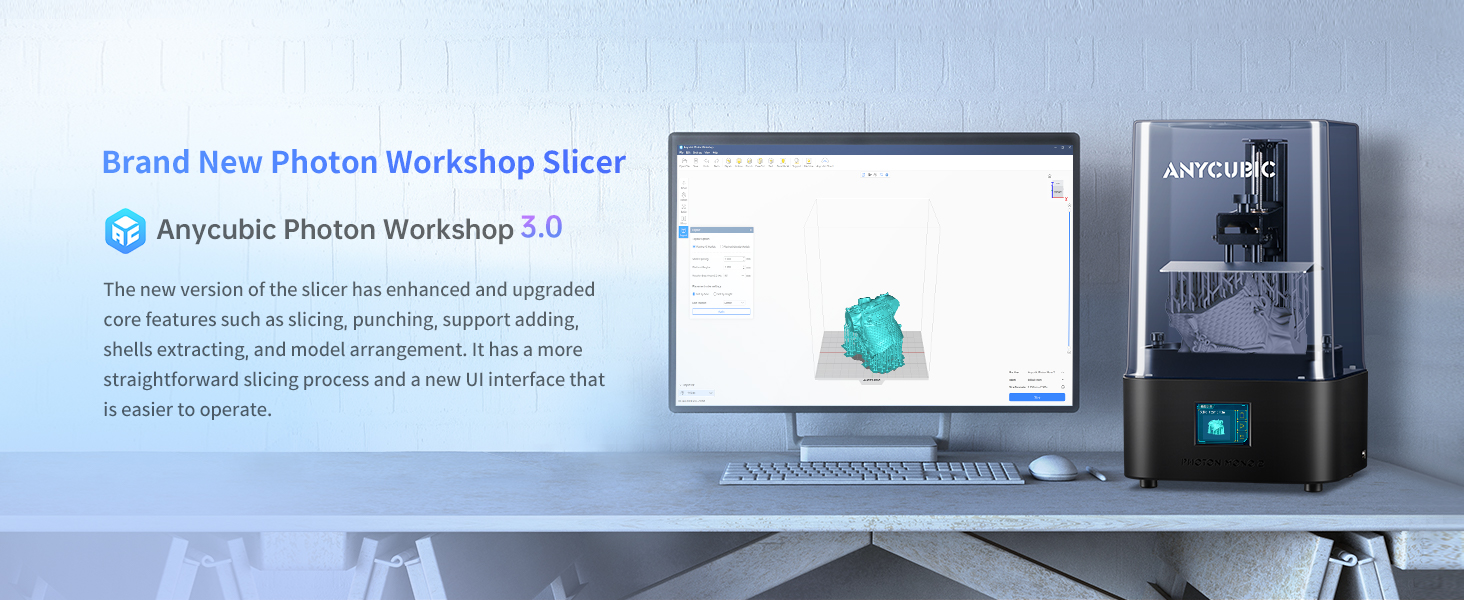 Photon Mono 2,Resin 3D Printer with 6.6'' 4K + LCD Monochrome Screen,Upgraded Matrix with High-Precision Printing,Enlarge Print volume 6.49'' x 5.62'' x 3.5''