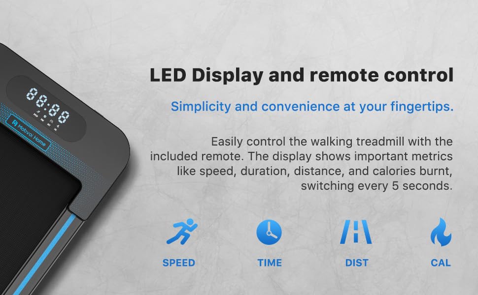 Mobvoi Home Walking Treadmill Walking Pad Under Desk Compact Treadmills for Home Office 2.25 HP Portable Treadmill Walking Jogging Machine with Remote Control LED Display 120 KG 6 km/h Easy Storage