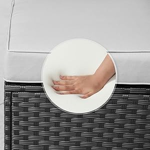 5 Piece Furniture Outdoor Sectional Cushions