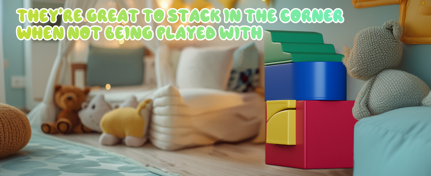 Piece PU Leather Toddler Climbing Toys Indoor,Foam Climbing Blocks for Toddlers 1-3,Soft Play Climbing for Toddlers,Climb and Crawl Foam Playset (PU Waterproof)