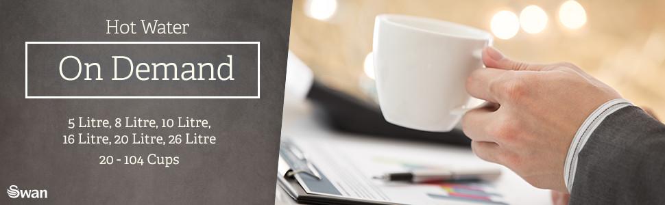 Swan SWU10L Catering Urn with Automatic Temperature Control,Drip Tray,10L,1600W,Stainless Steel