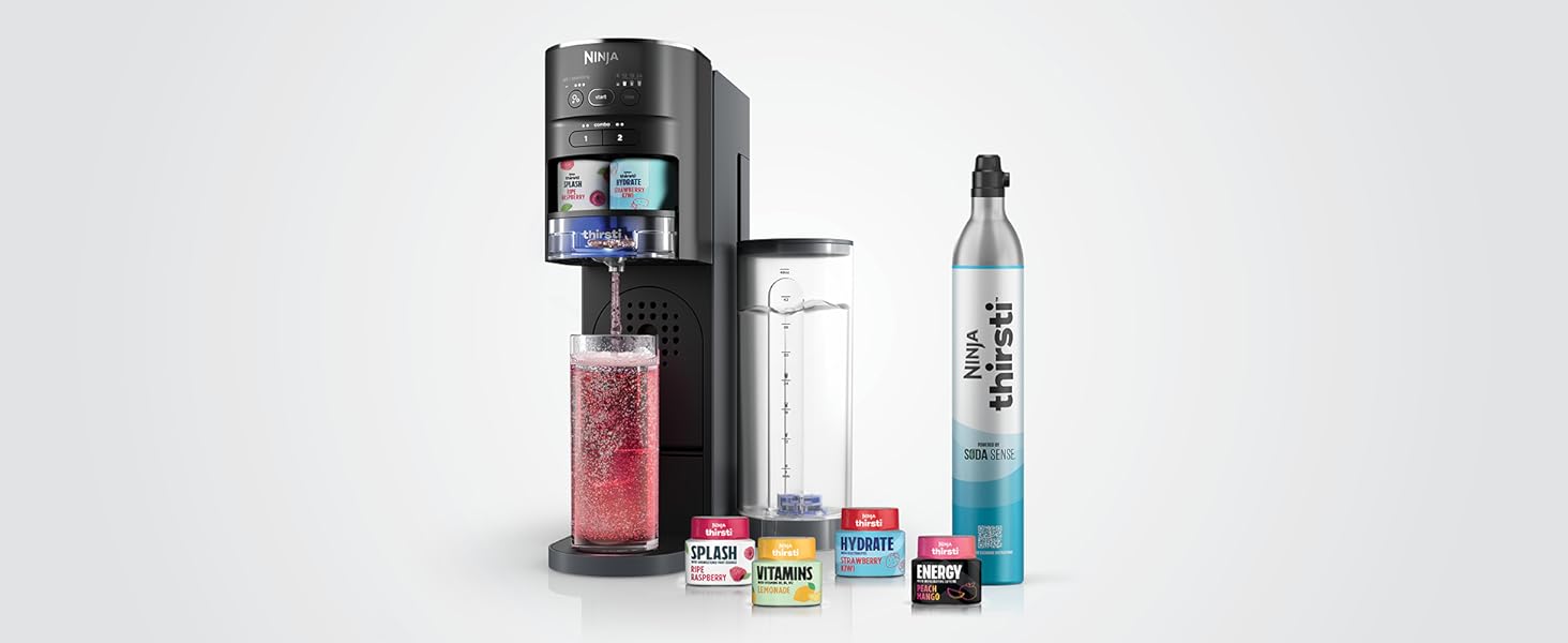 Ninja 60L Thirsti Drink System,Soda Maker,Carbonated Water Machine