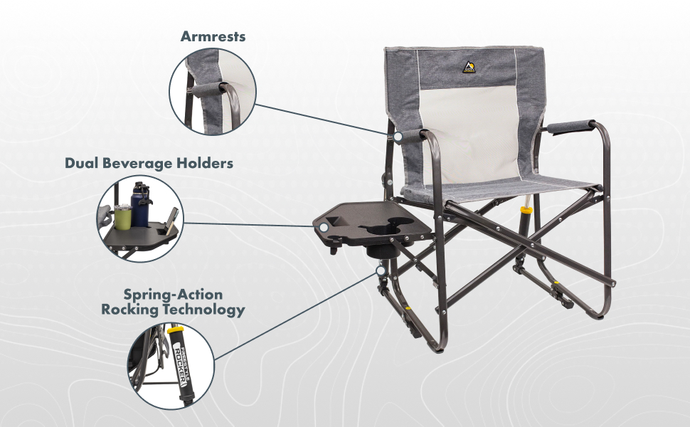 GCI Outdoor Freestyle Rocker XL Portable Folding Rocking Chair