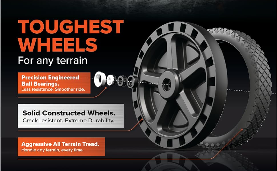 36-Gallon Portable Camper / RV Tote Tank - Features Large Heavy-Duty No-Flat Wheels & Built-In Gate Valve - Removable Steel Tow Adapter,3??RV Sewer Hose & More RV Accessories (39006)