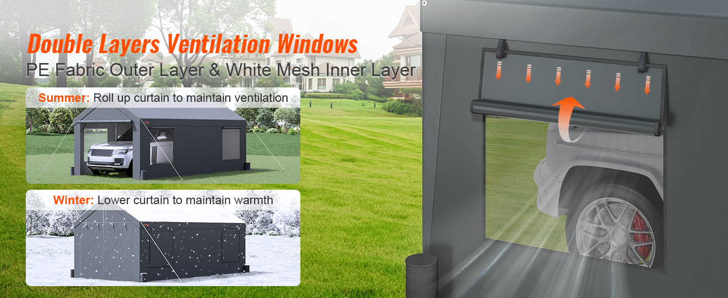 VEVOR Carport 10x20ft,Car Canopy Portable Garage