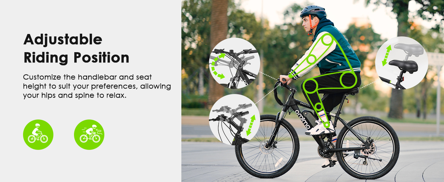 Oraimo Electric Bike for Adults with 350W BAFANG Motor