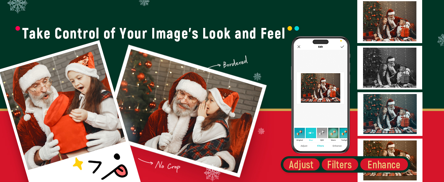 Liene 4x6'' Photo Printer,100 Sheets,Full-Color Photo,for iPhone Android