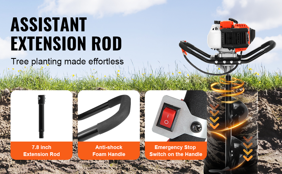VEVOR 52cc 1450W Auger Post Hole Digger VEVOR 52cc 1450W Auger Post Hole Digger