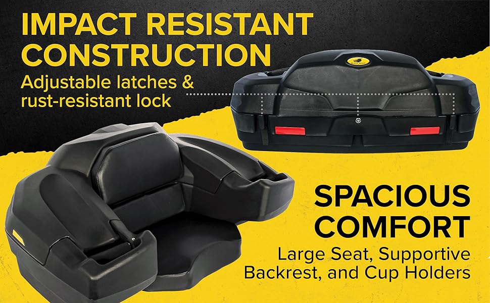 Black Boar Camco UTV/ATV Rear Storage Box and Lounger