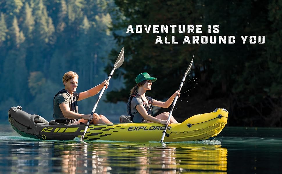 Intex Explorer K2 2 Person Inflatable Kayak Set