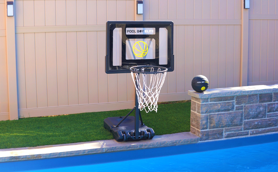 All-In-One Pool Basketball Hoop ?C Includes Composite Basketball,Air Pump,& Tools ?C Matte Black Heavy Duty Set ?C Adjustable Poolside Basketball Goal ?C Made for Kids,Teens,& Adults All-In-One Pool Basketball Hoop ?C Includes Composite Basketball,Air Pump,& Tools ?C Matte Black Heavy Duty Set ?C Adjustable Poolside Basketball Goal ?C Made for Kids,Teens,& Adults