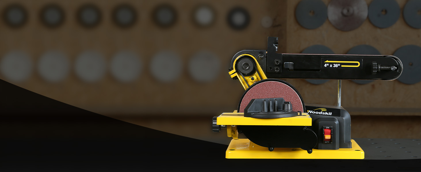 Woodskil 4.3A Belt Sander,4 x 36 in. Belt & 6 in. Disc Sander