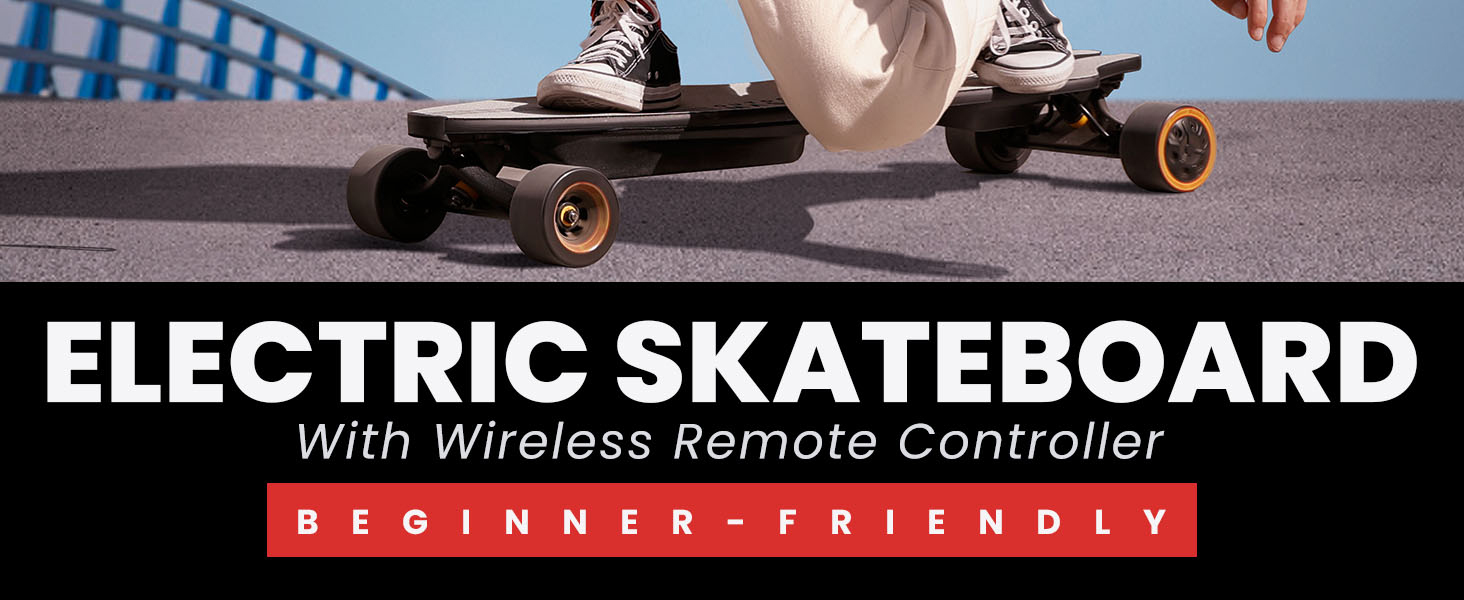 Caribou Electric Skateboard with Remote,26 Miles Range,32 Mph Top Speed,2 x 1000W Hub-Motor,Electric Longboard for Adults & Teens Beginners,6 Months Warranty