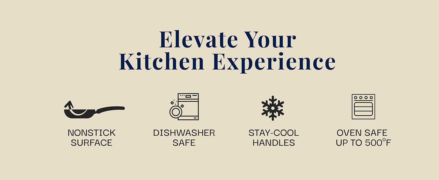 Gotham Steel 15 Pc Ceramic Pots and Pans Set Non Stick