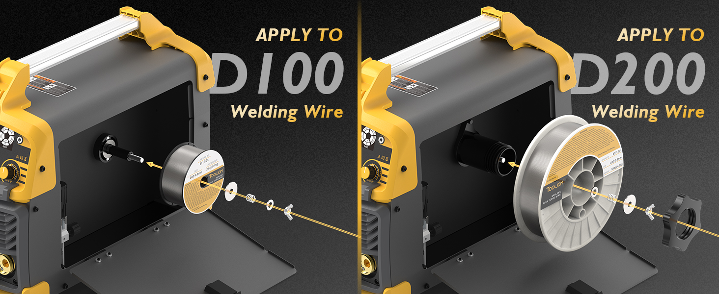 TOOLIOM 200M 3 in 1 Flux MIG Welder 110 / 220V Dual Voltage TOOLIOM 200M 3 in 1 Flux MIG Welder 110 / 220V Dual Voltage