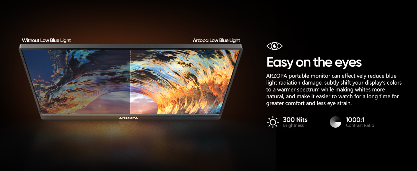 ARZOPA Portable Monitor,15.6'' 1080P FHD Laptop Monitor