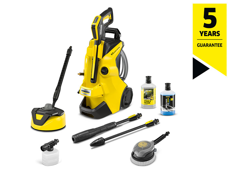 K?rcher K 4 Power Control Flex Car & Home Pressure Washer,Pressure: max. 130 bar,Flow Rate: 420 l/h,Area: 30 m2/h,Water Filter,Weight: 11.5 kg,Dirt Blaster,Spray Lance,incl. Home Kit & Car Kit