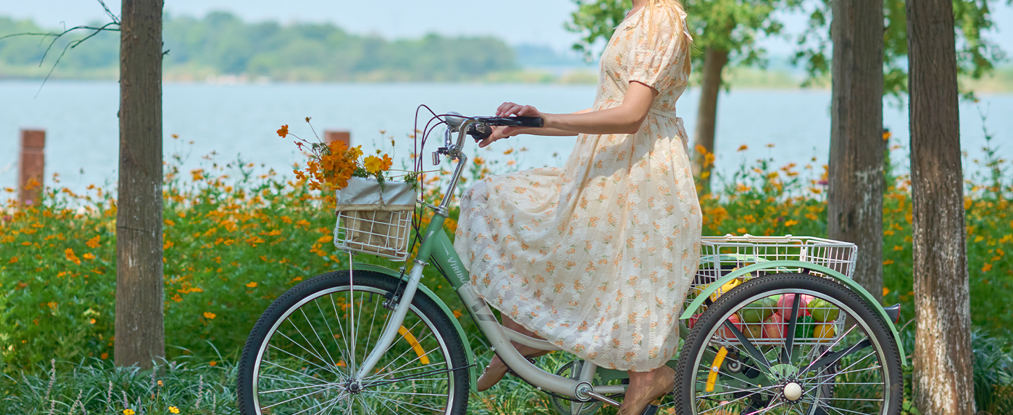 Viribus Adult Tricycle,7 Speed Tricycle for Adults,24