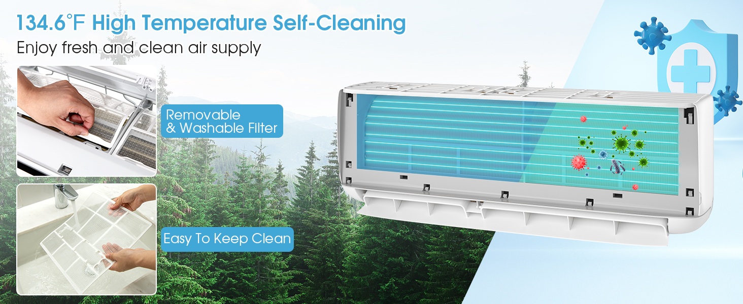 COSTWAY 12000BTU Mini Split Air Conditioner& Heater