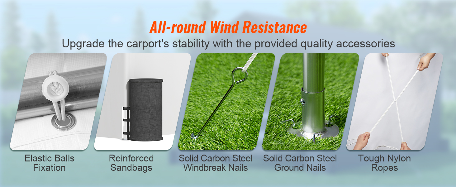 VEVOR Carport 10x20ft,Car Canopy Portable Garage