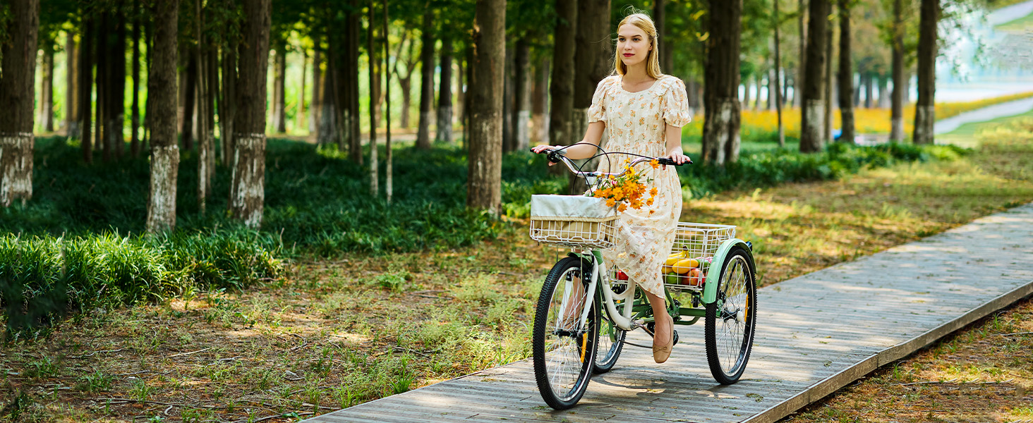 Viribus Adult Tricycle,7 Speed Tricycle for Adults,24