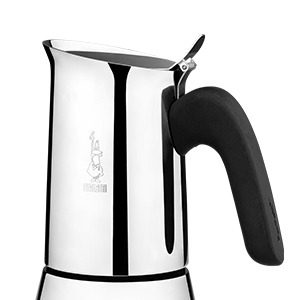 Bialetti New Venus Italian Coffee Maker (Induction),Stainless Steel,Silver