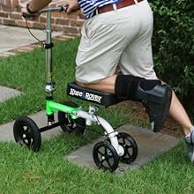 Hybrid - Most Compact All Terrain Knee Scooter for Adults for Foot Surgery Heavy Duty Knee Walker for Broken Ankle Foot Injuries Recovery Leg Scooter Best Knee Crutch Alternative (Green)