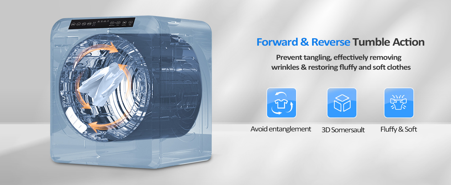 ROVSUN 13.2LB Portable Clothes Dryer,3.5 Cu.Ft Compact Dryer ROVSUN 13.2LB Portable Clothes Dryer,3.5 Cu.Ft Compact Dryer