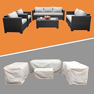 5 Piece Furniture Outdoor Sectional Cushions