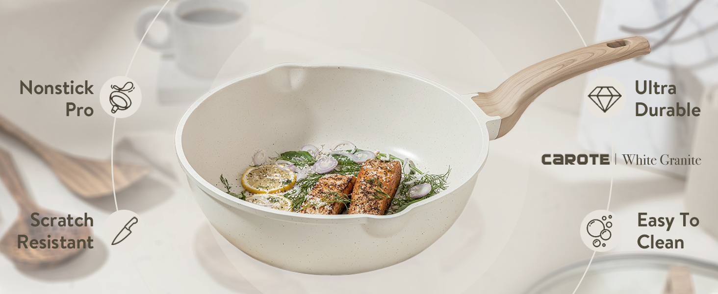 CAROTE 14 Pcs Pots and Pans Set,Nonstick Cookware Set